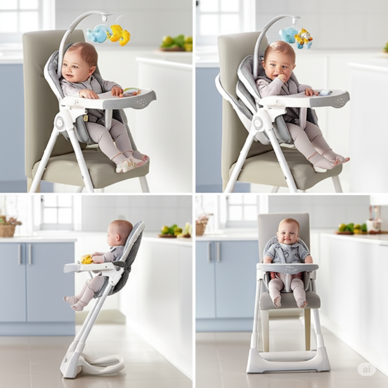 Infanzo 4-in-1 Convertible Baby High Chair - Image 5