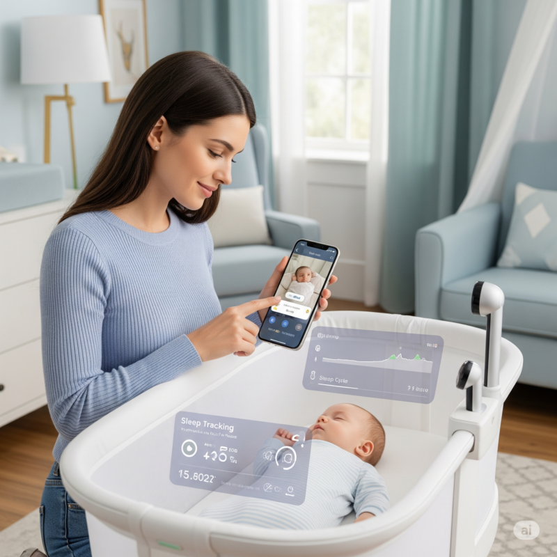 Infanzo Cradlewise Convertible Smart Bassinet and Crib - Image 4