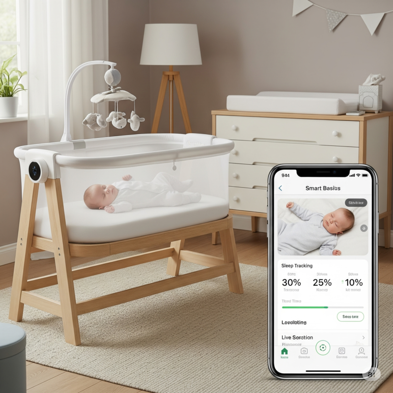 Infanzo Cradlewise Convertible Smart Bassinet and Crib